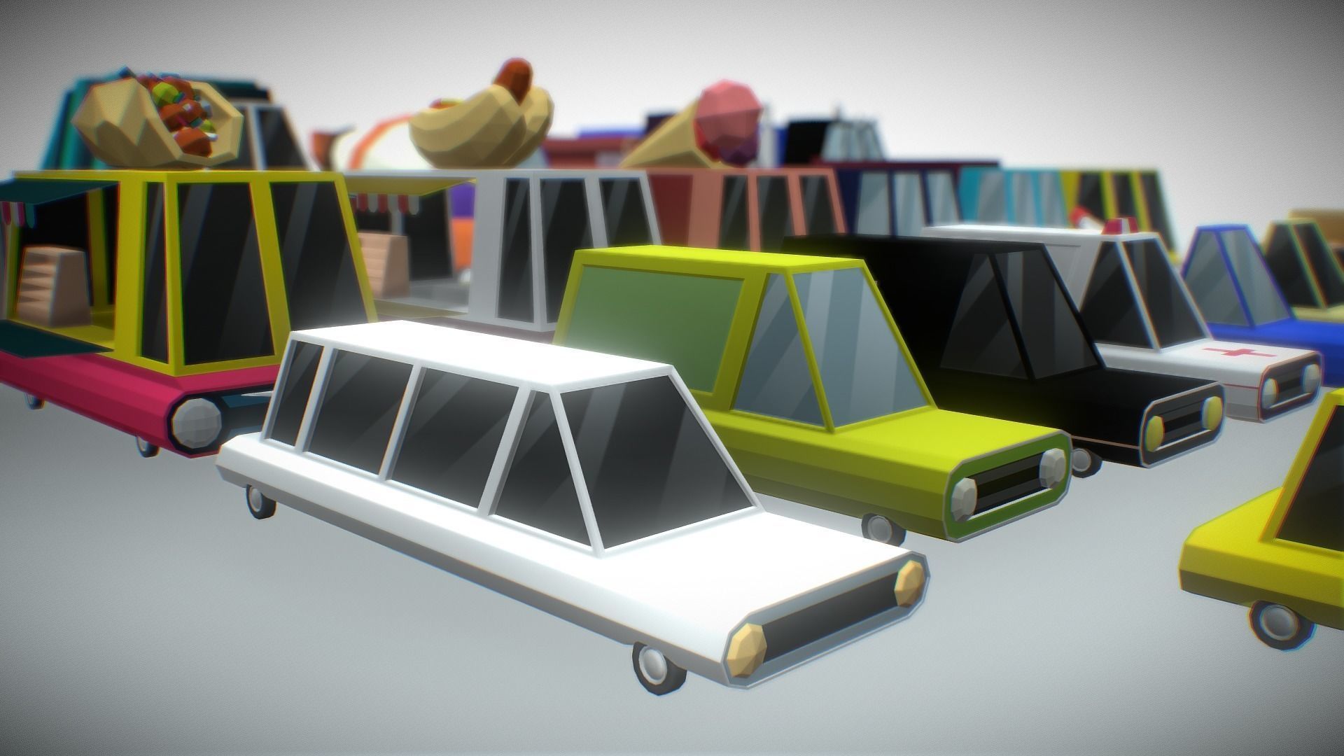 Vehicles Low Poly Pack Low-poly 3D model_4