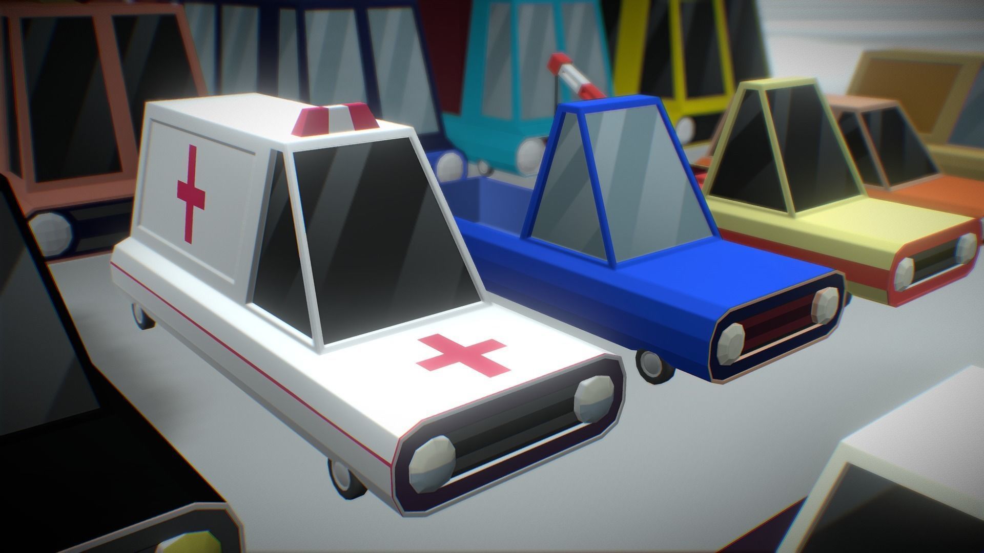 Vehicles Low Poly Pack Low-poly 3D model_13
