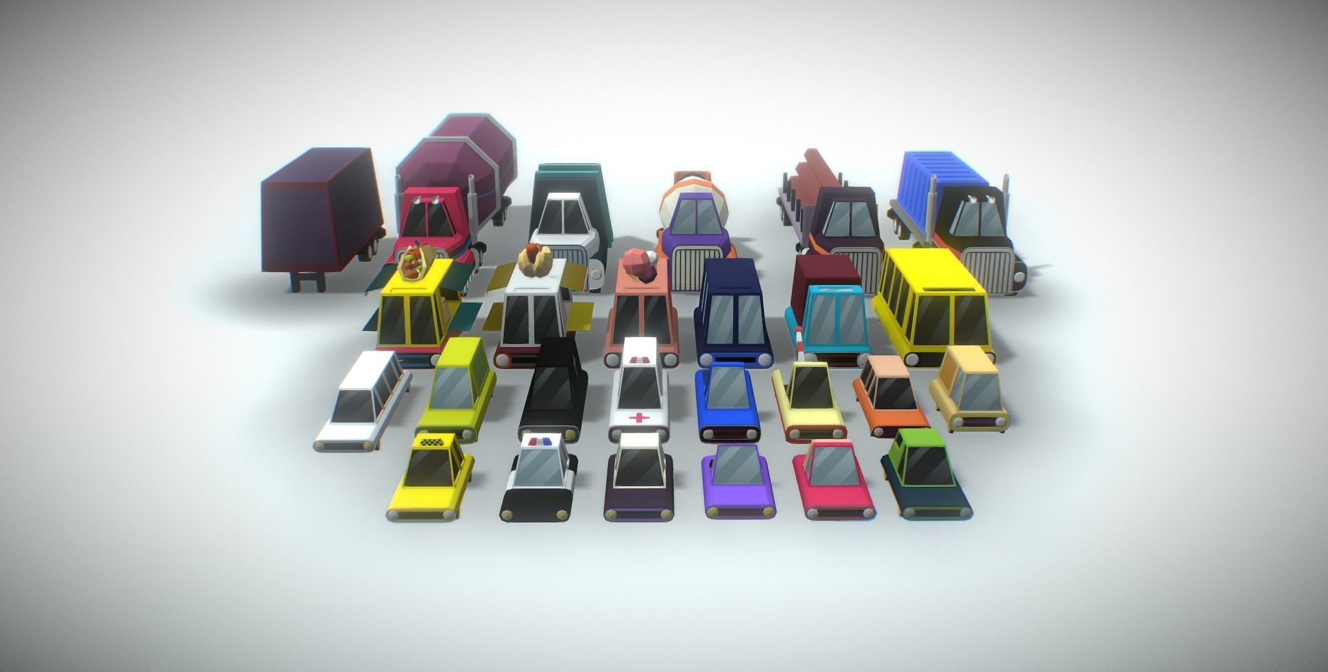 Vehicles Low Poly Pack Low-poly 3D model_16
