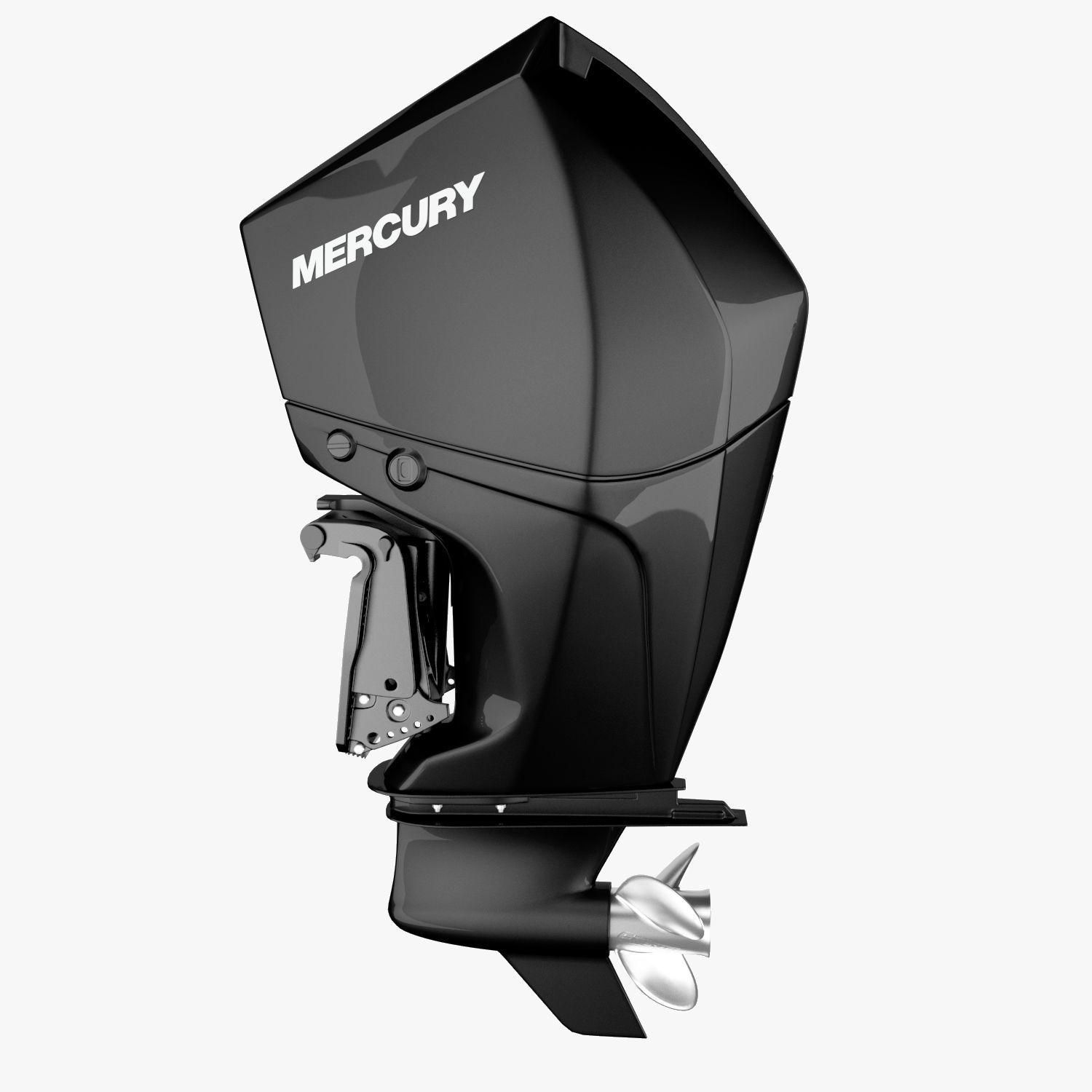 Mercury Fourstroke 300hp v8 Outboard Motor 3D model_4