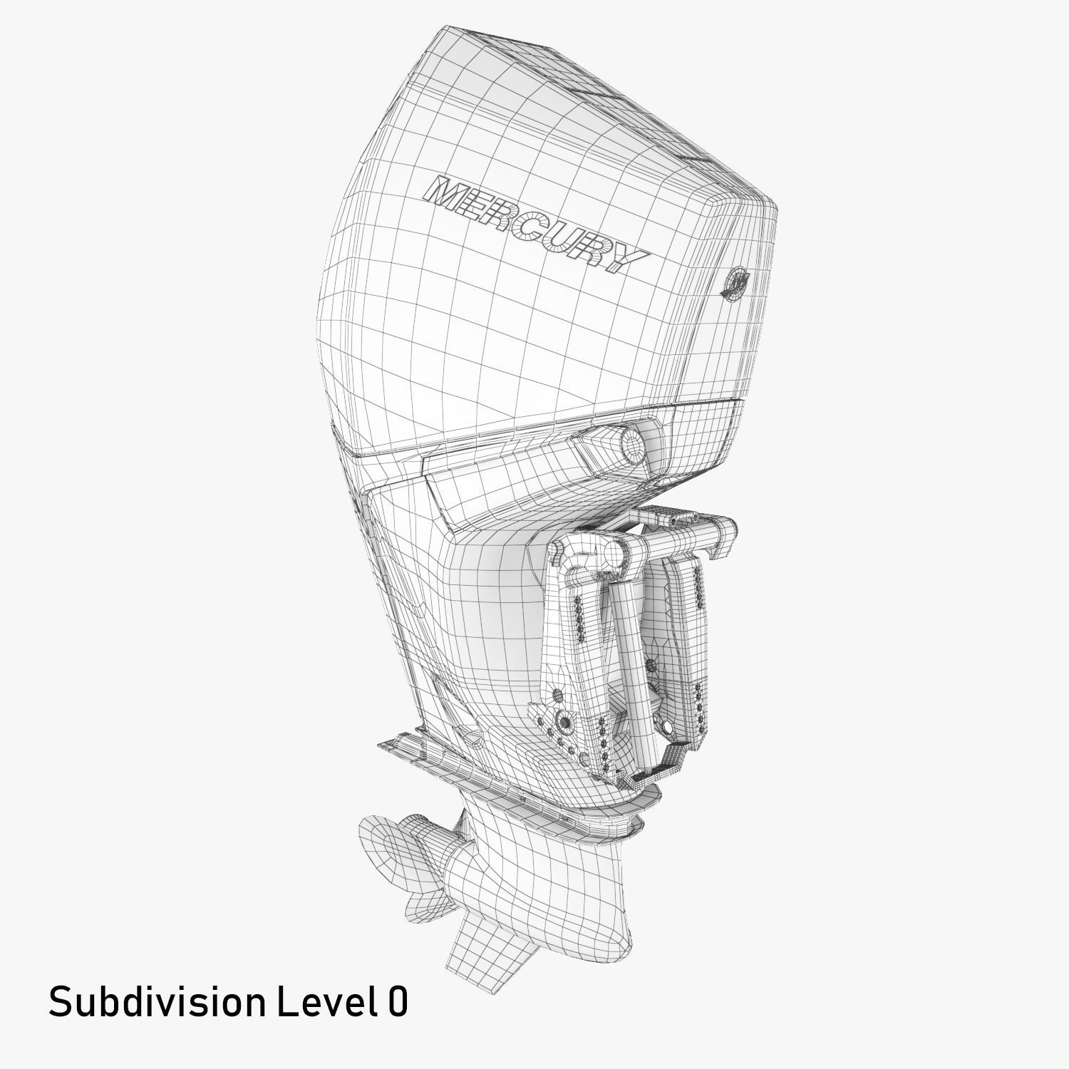 Mercury Fourstroke 300hp v8 Outboard Motor 3D model_16
