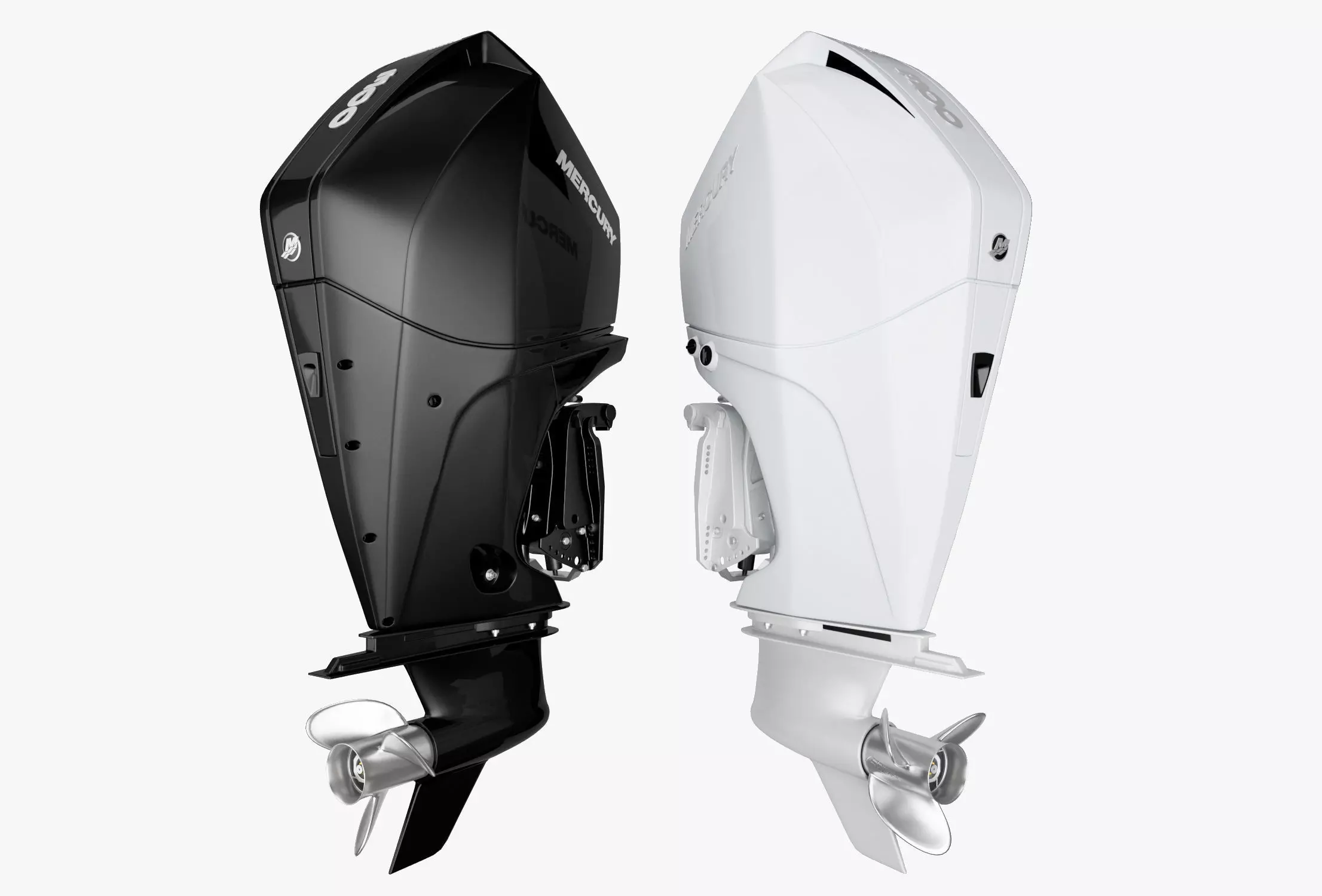 Mercury Fourstroke 300hp v8 Outboard Motor 3D model_0