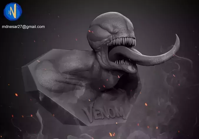 Venom 3d print head 3D print model