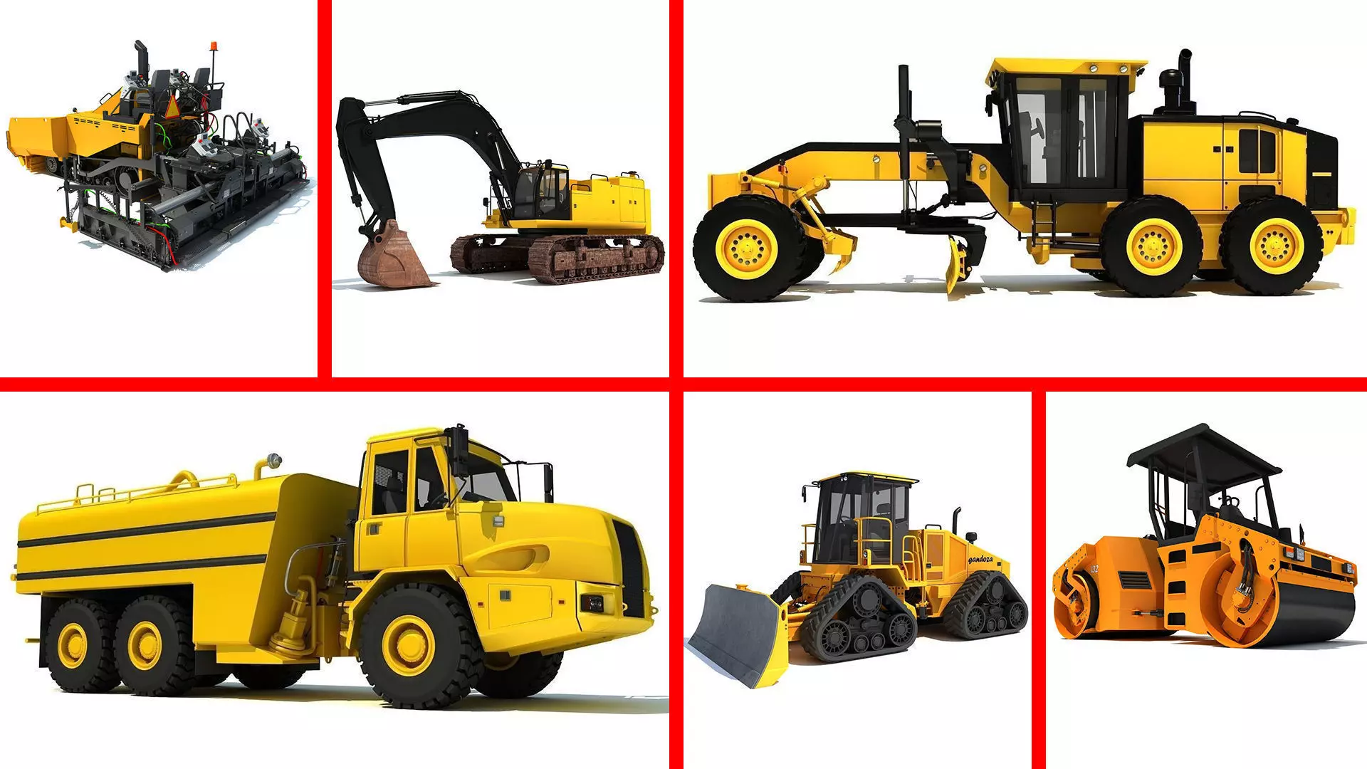 Public Works Vehicles and Machines 3D Model Collection_0