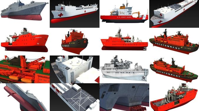 Ships Collection 3D Models 