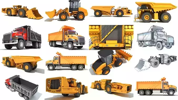 Mining Vehicles 3D Models 3D Model Collection