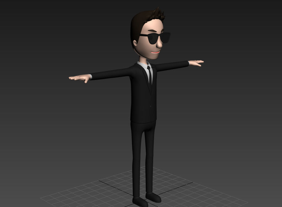 CartoonMan009 Agent 3D model_8