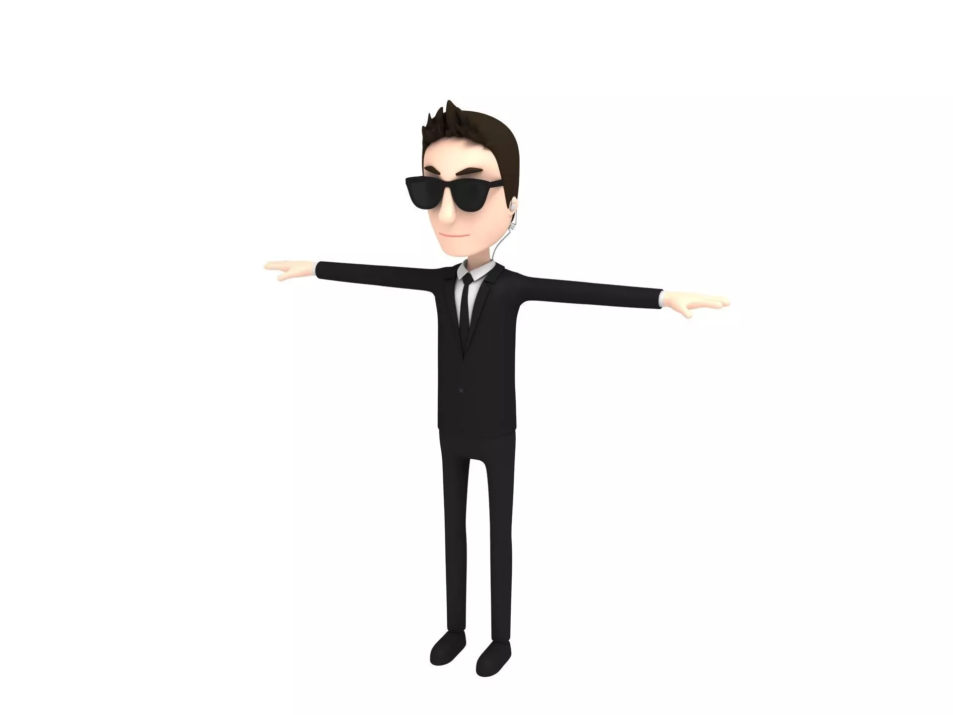 CartoonMan009 Agent 3D model_0