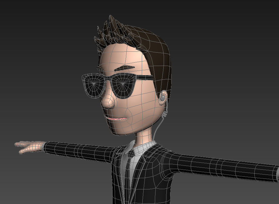 CartoonMan009 Agent 3D model_11