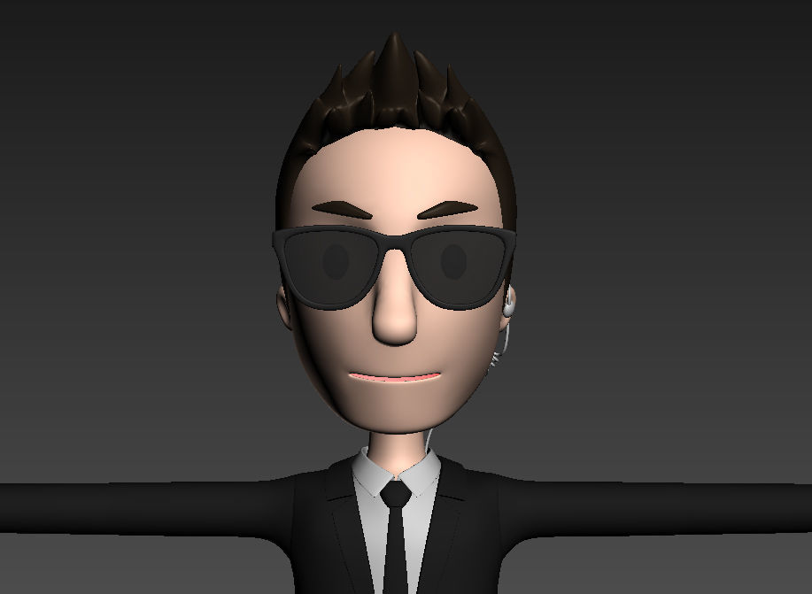 CartoonMan009 Agent 3D model_13