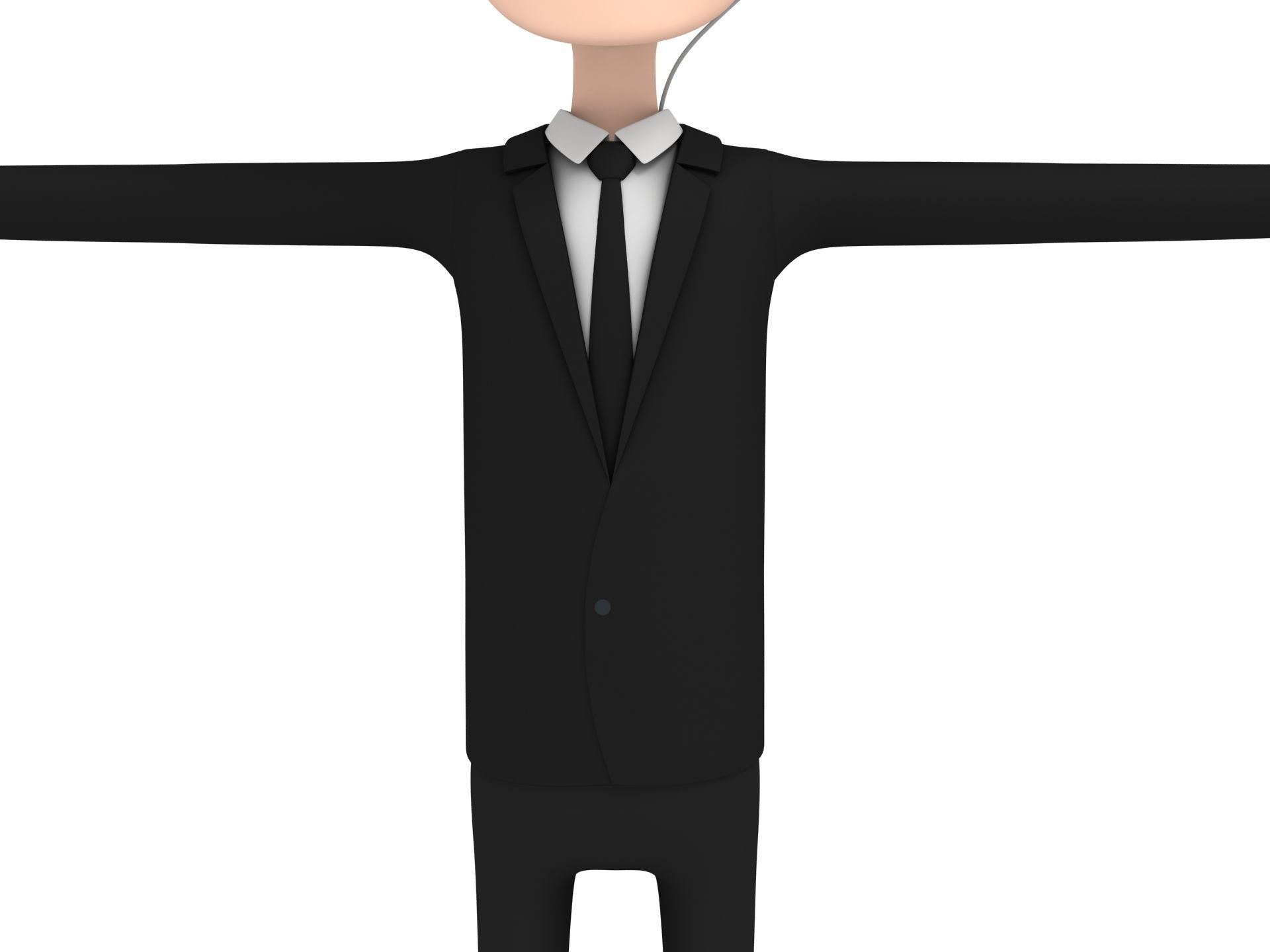 CartoonMan009 Agent 3D model_6