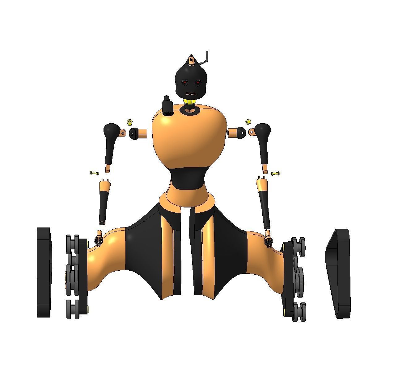 The multifunctional moveable robot Free 3D model_2