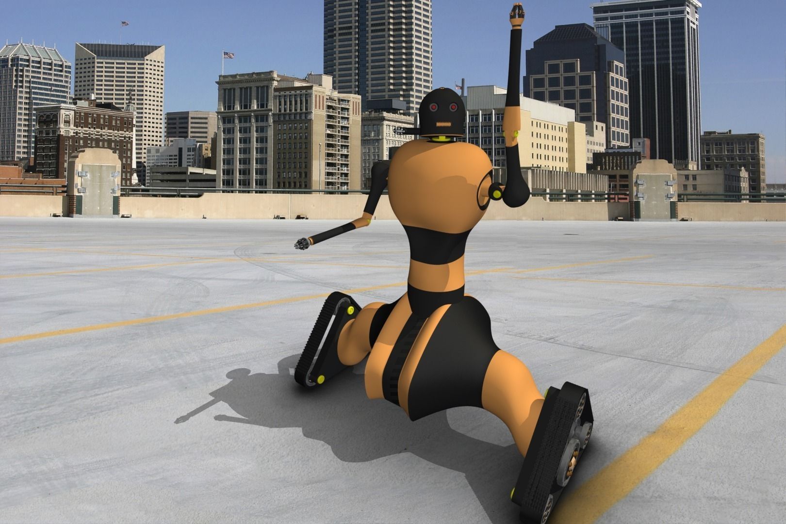 The multifunctional moveable robot Free 3D model_0