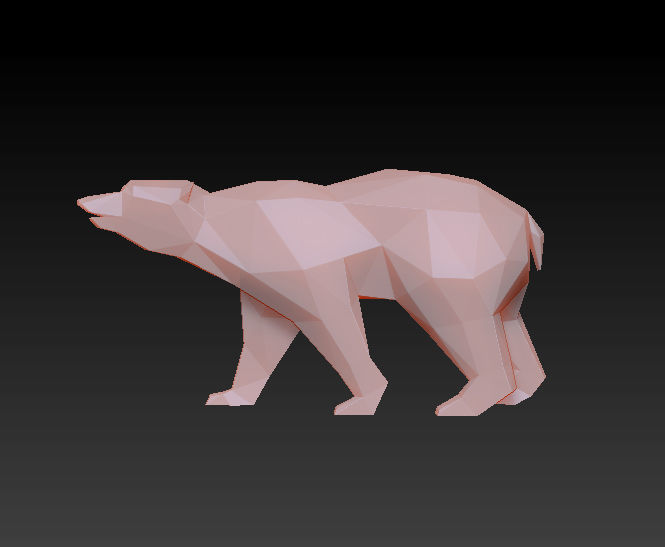 low poly Bear 3D print model package 3D print model_11