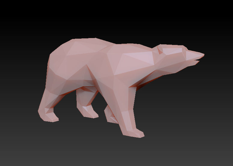 low poly Bear 3D print model package 3D print model_7