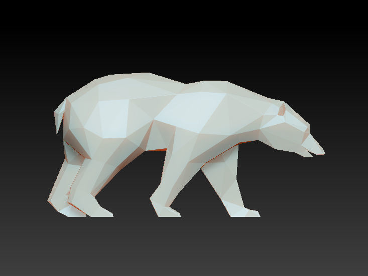 low poly Bear 3D print model package 3D print model_2
