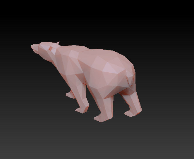 low poly Bear 3D print model package 3D print model_10