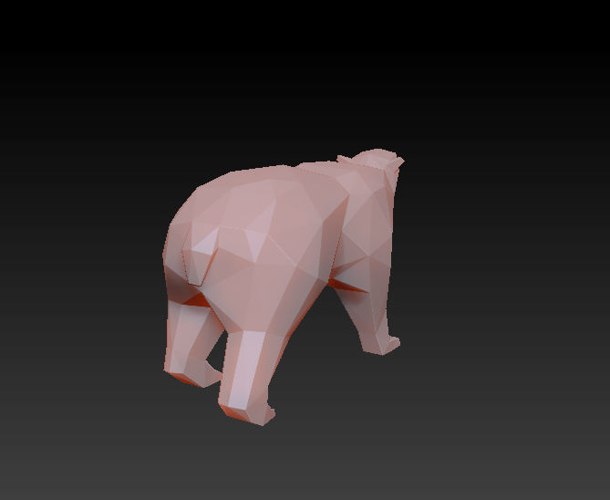 low poly Bear 3D print model package 3D print model_9