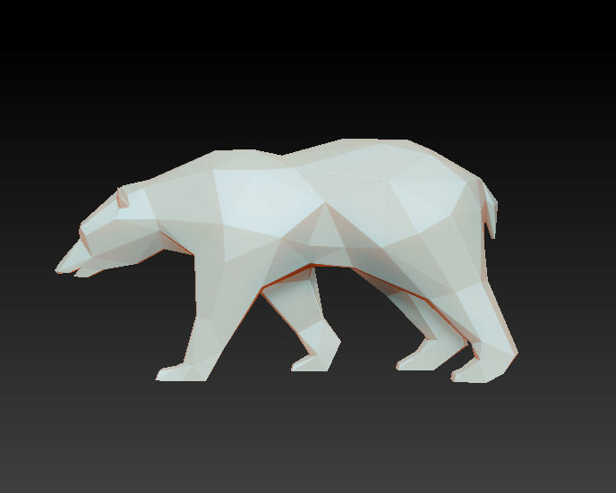 low poly Bear 3D print model package 3D print model_5