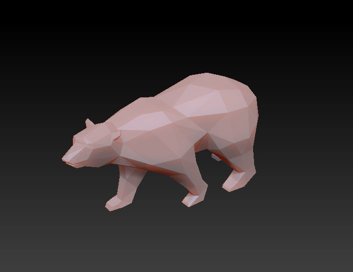 low poly Bear 3D print model package 3D print model_12