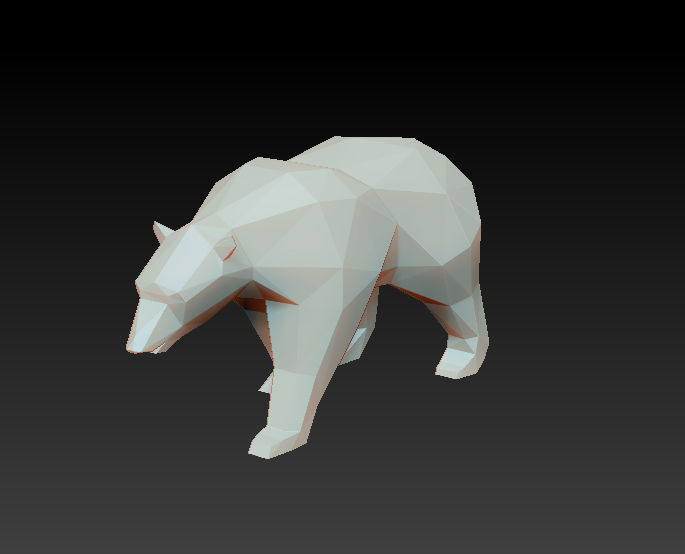 low poly Bear 3D print model package 3D print model_6