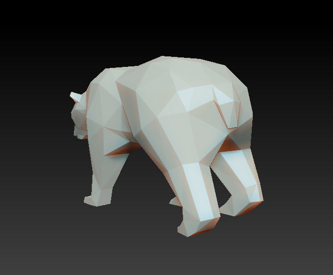 low poly Bear 3D print model package 3D print model_4