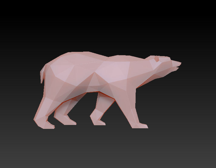 low poly Bear 3D print model package 3D print model_8