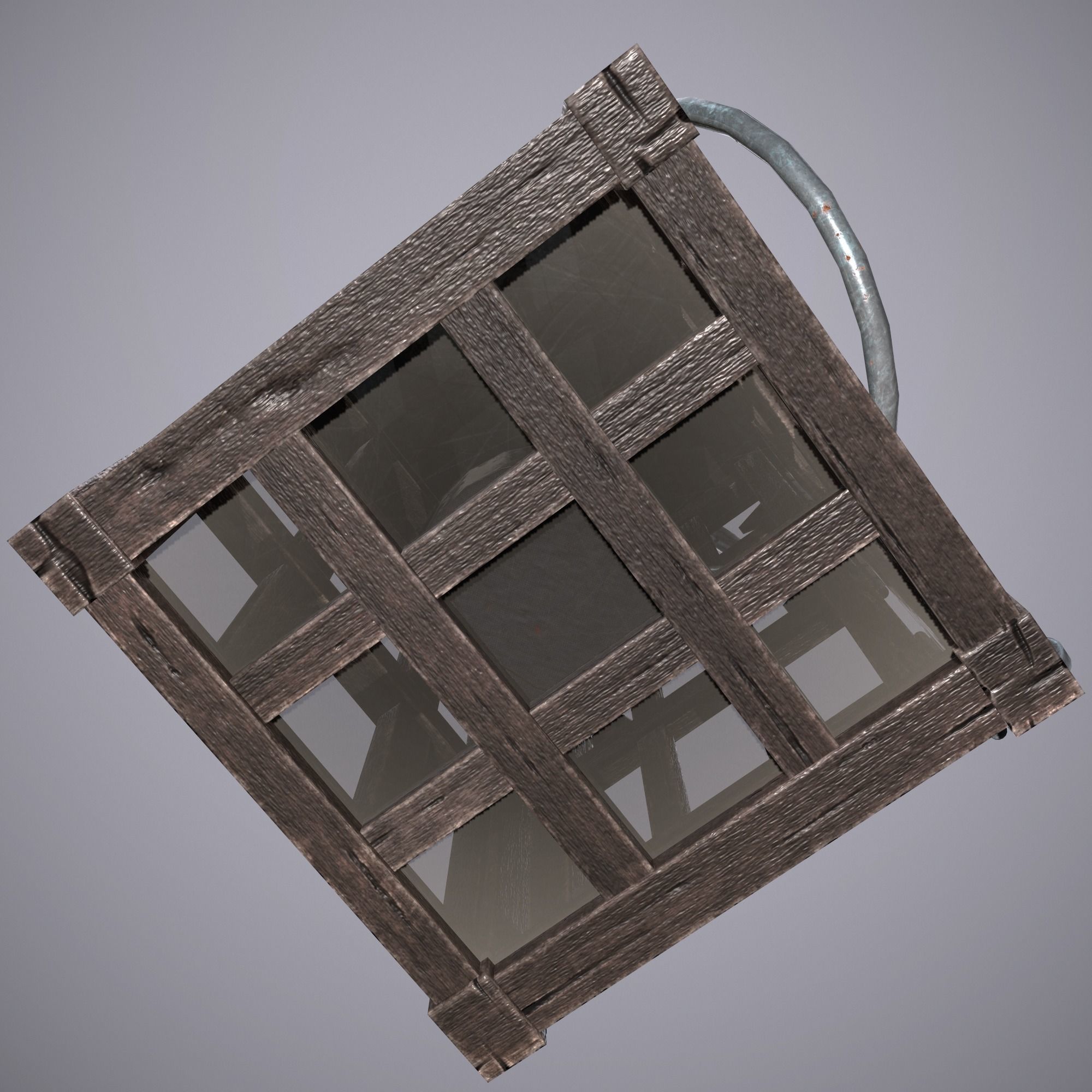 wooden lamp Low-poly 3D model_13