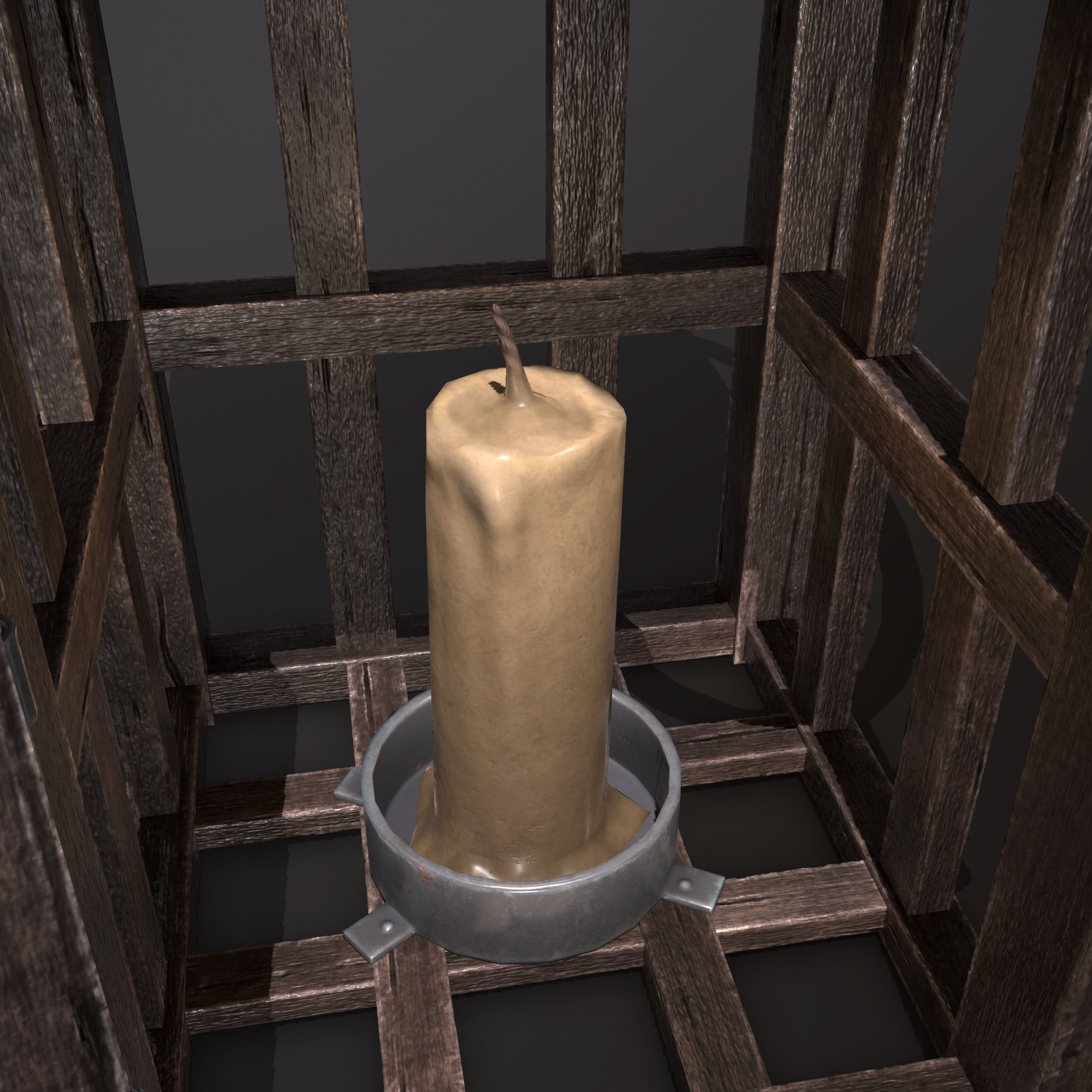 wooden lamp Low-poly 3D model_10