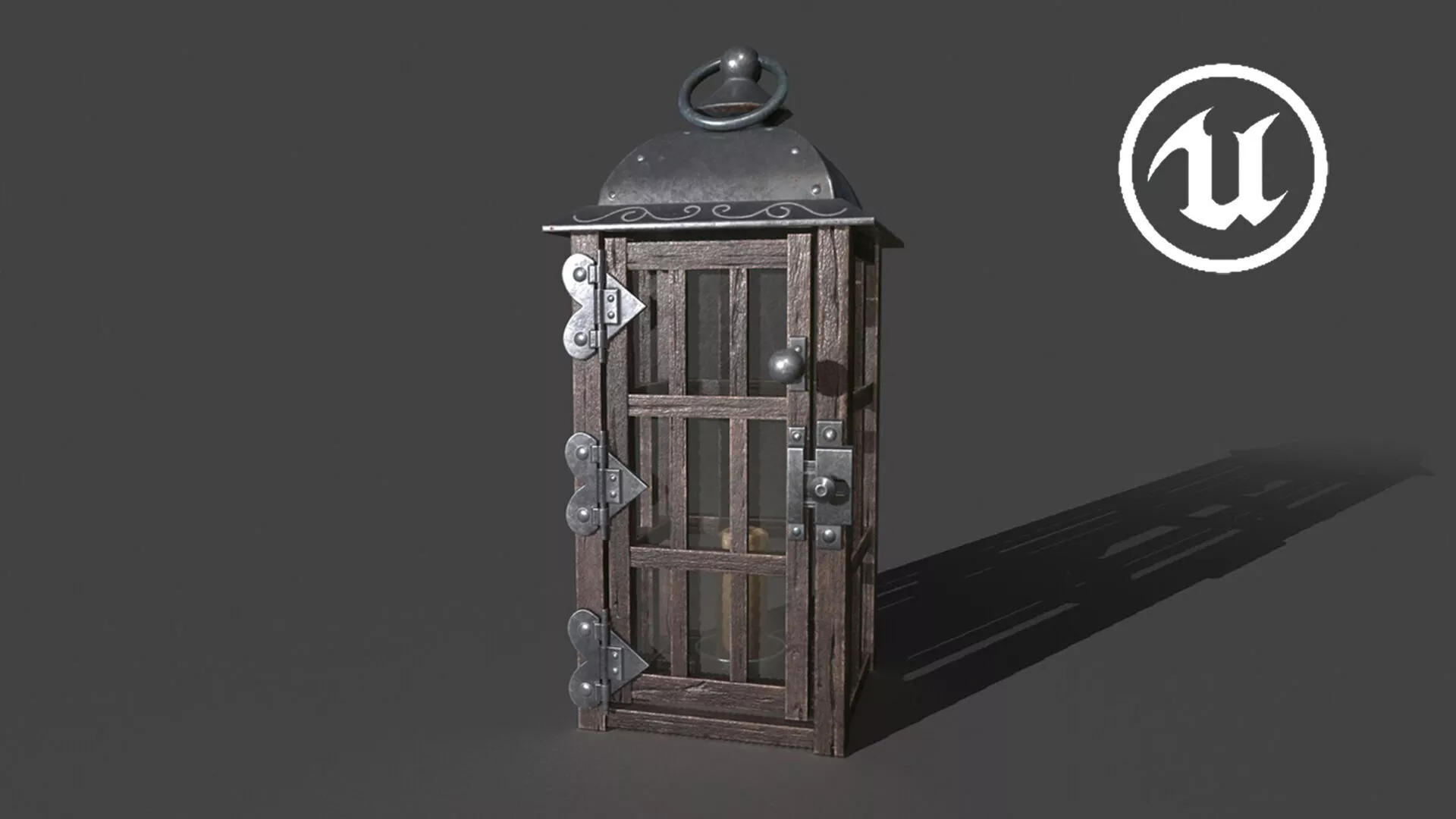 wooden lamp Low-poly 3D model