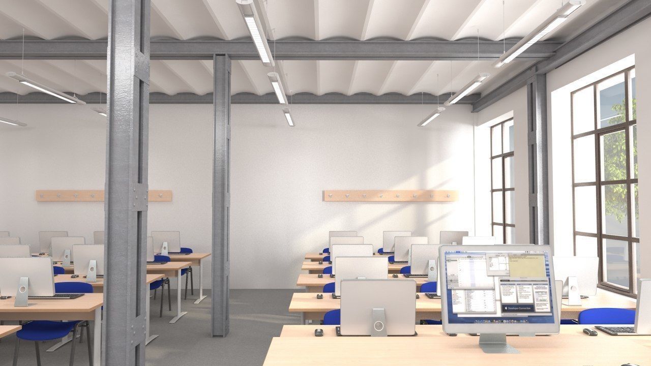 Classroom Computer 3D model_1