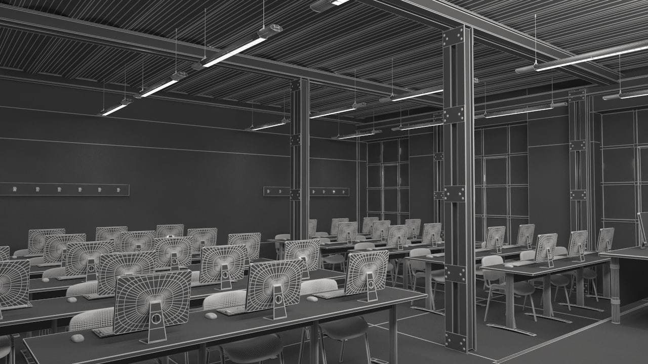 Classroom Computer 3D model_2
