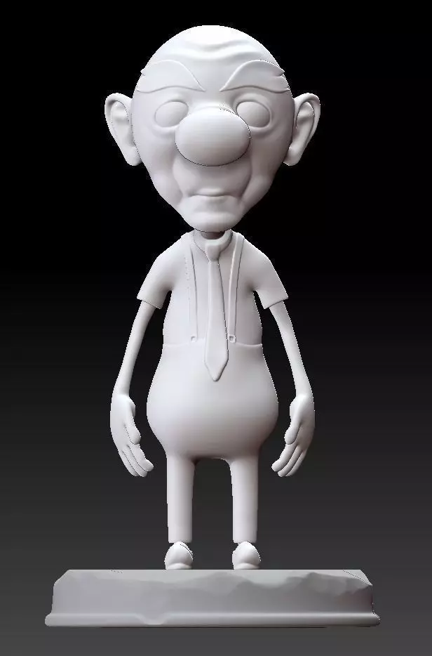 Old man toy figure 3D print model