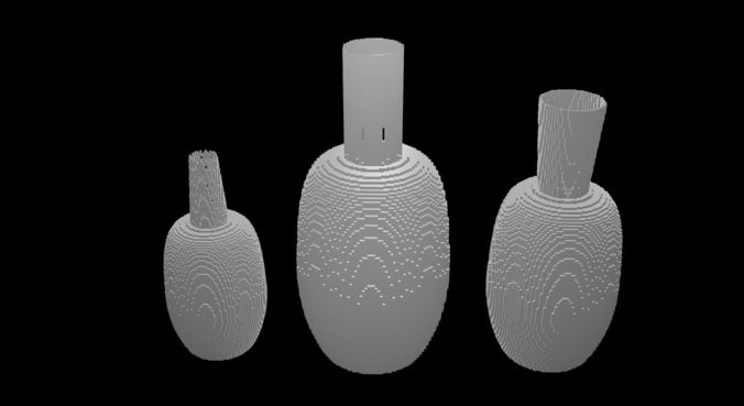 Vases voxel 1 3D model