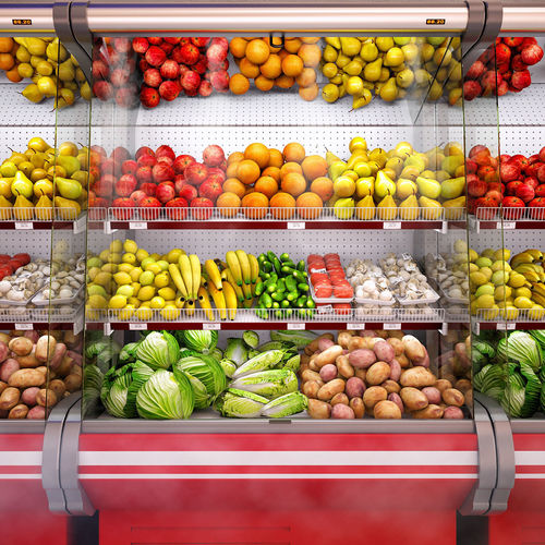 Refrigerated showcase Fortune Vegetables 3D model