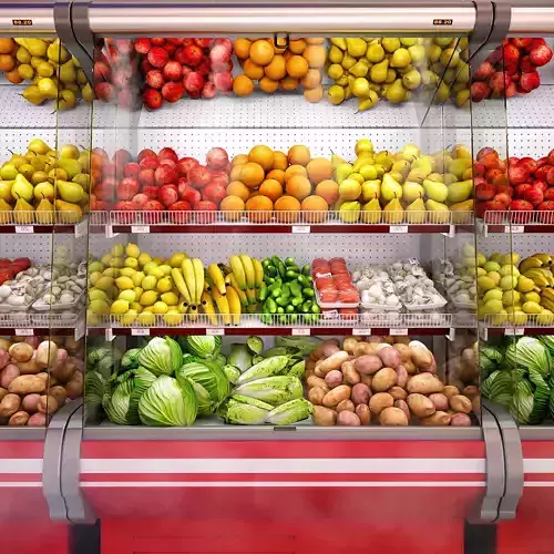 Refrigerated showcase Fortune Vegetables 3D model
