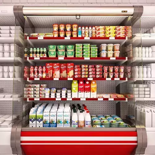 Refrigerated showcase Fortune milk 3D model