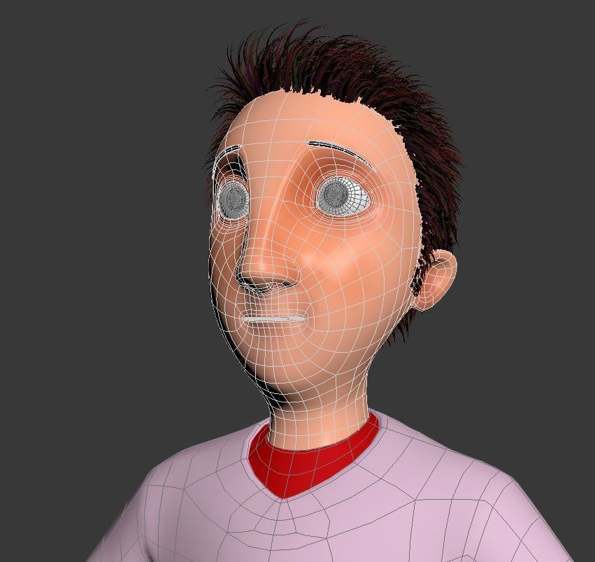 3D model Animated Cartoon Character Rigged VR / AR / lowpoly rigged