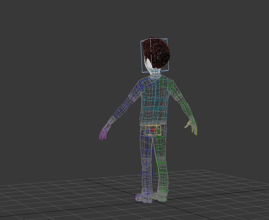 Animated Cartoon Character Rigged Low-poly 3D model_10