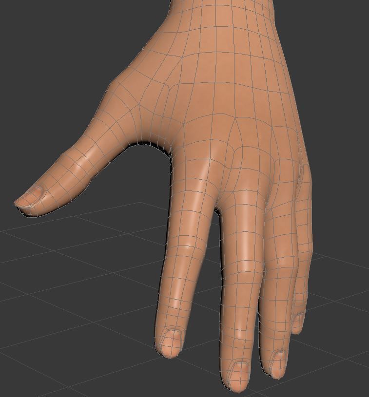 Animated Cartoon Character Rigged Low-poly 3D model_11