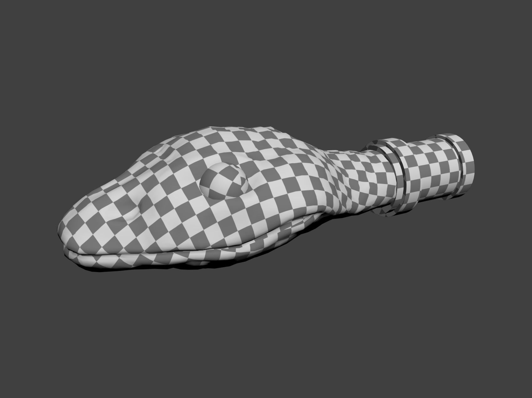 Snake head ornament - LODs and PBR - GameReady Low-poly 3D model_17