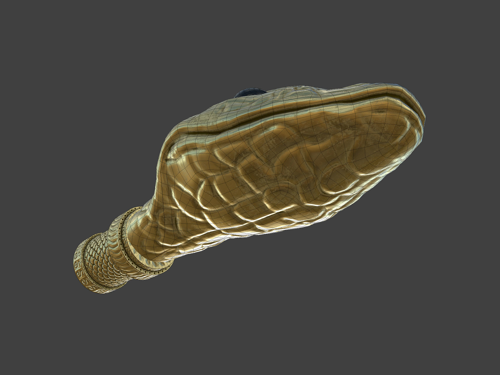 Snake head ornament - LODs and PBR - GameReady Low-poly 3D model_11