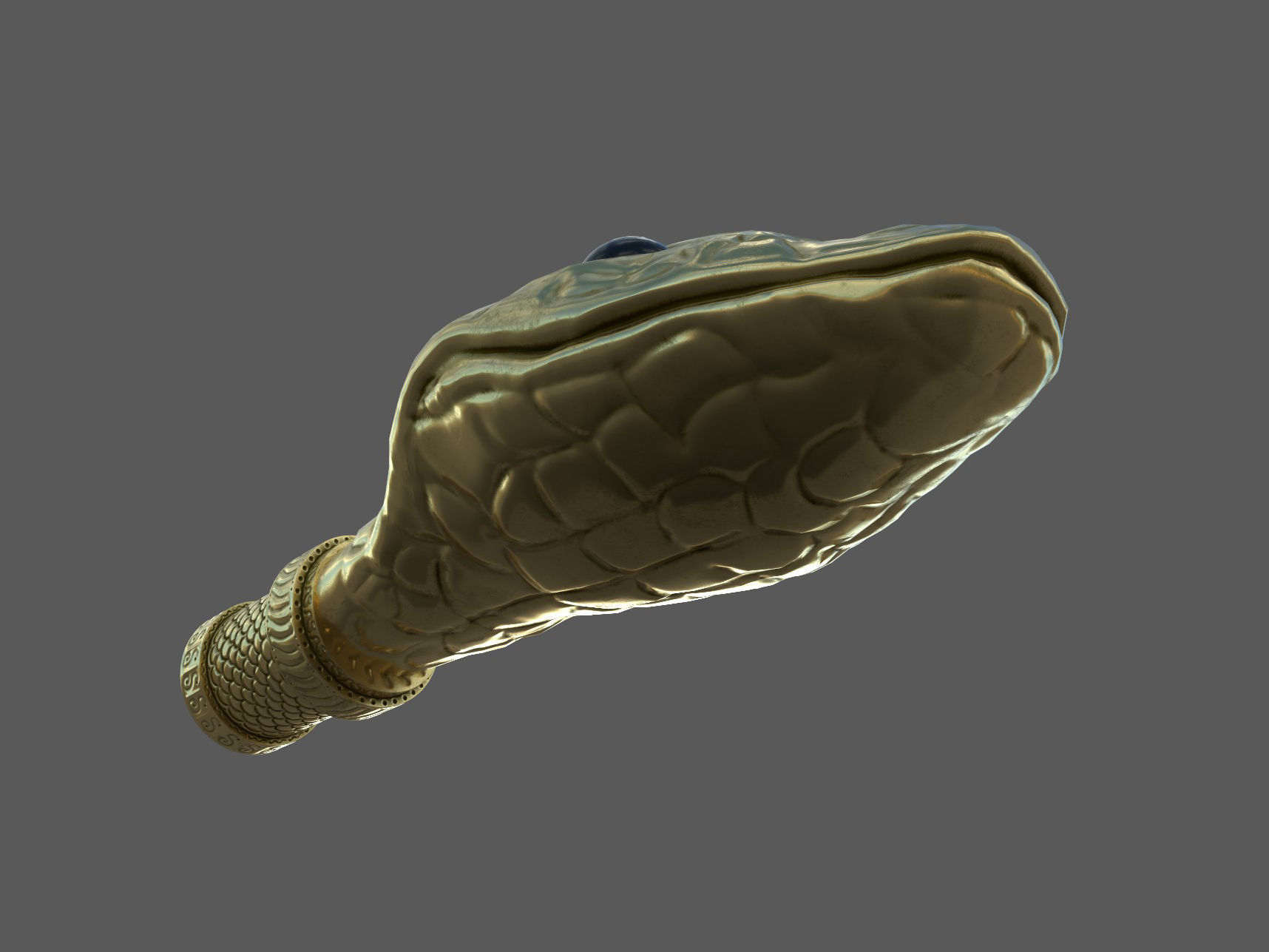 Snake head ornament - LODs and PBR - GameReady Low-poly 3D model_2