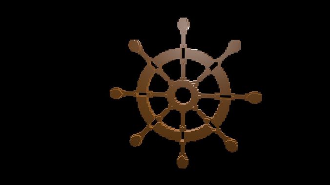 Handwheel voxel 2 3D model