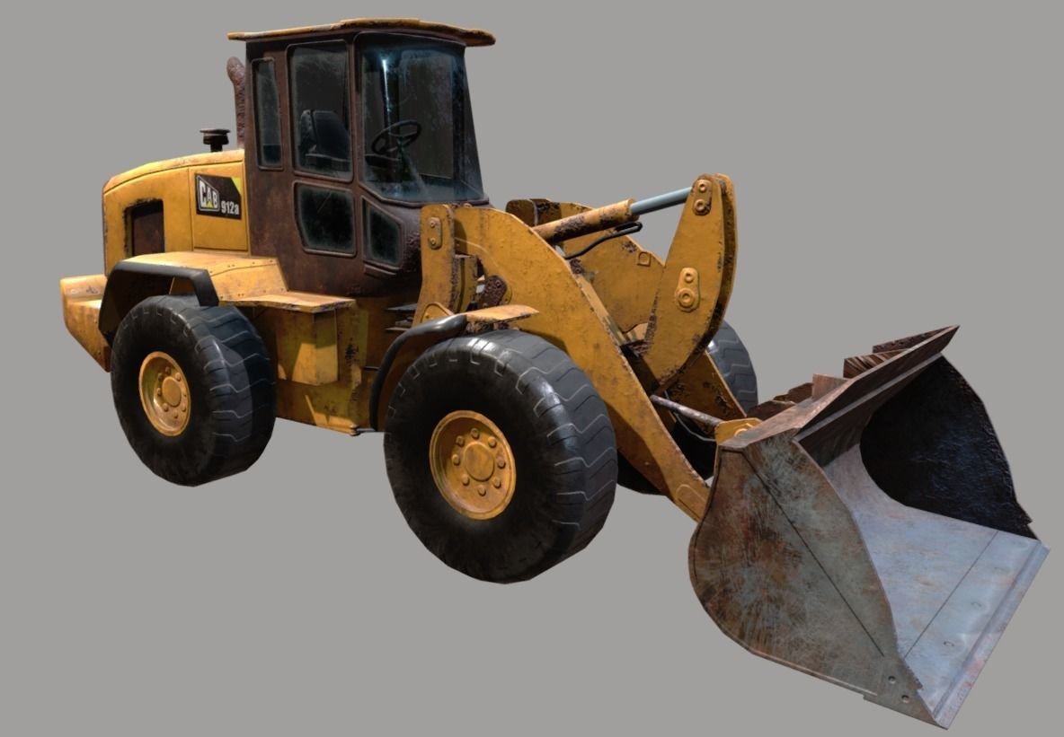Construction Vehicle pack Low-poly 3D model_33
