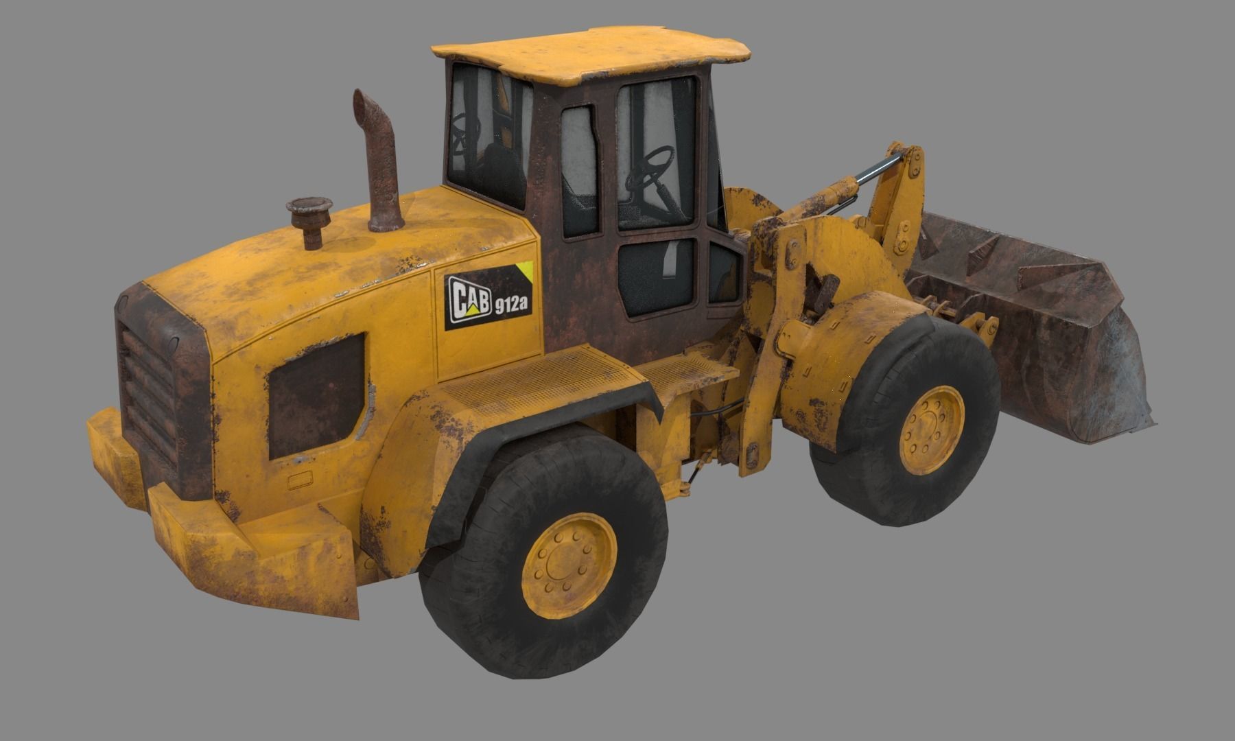 Construction Vehicle pack Low-poly 3D model_7