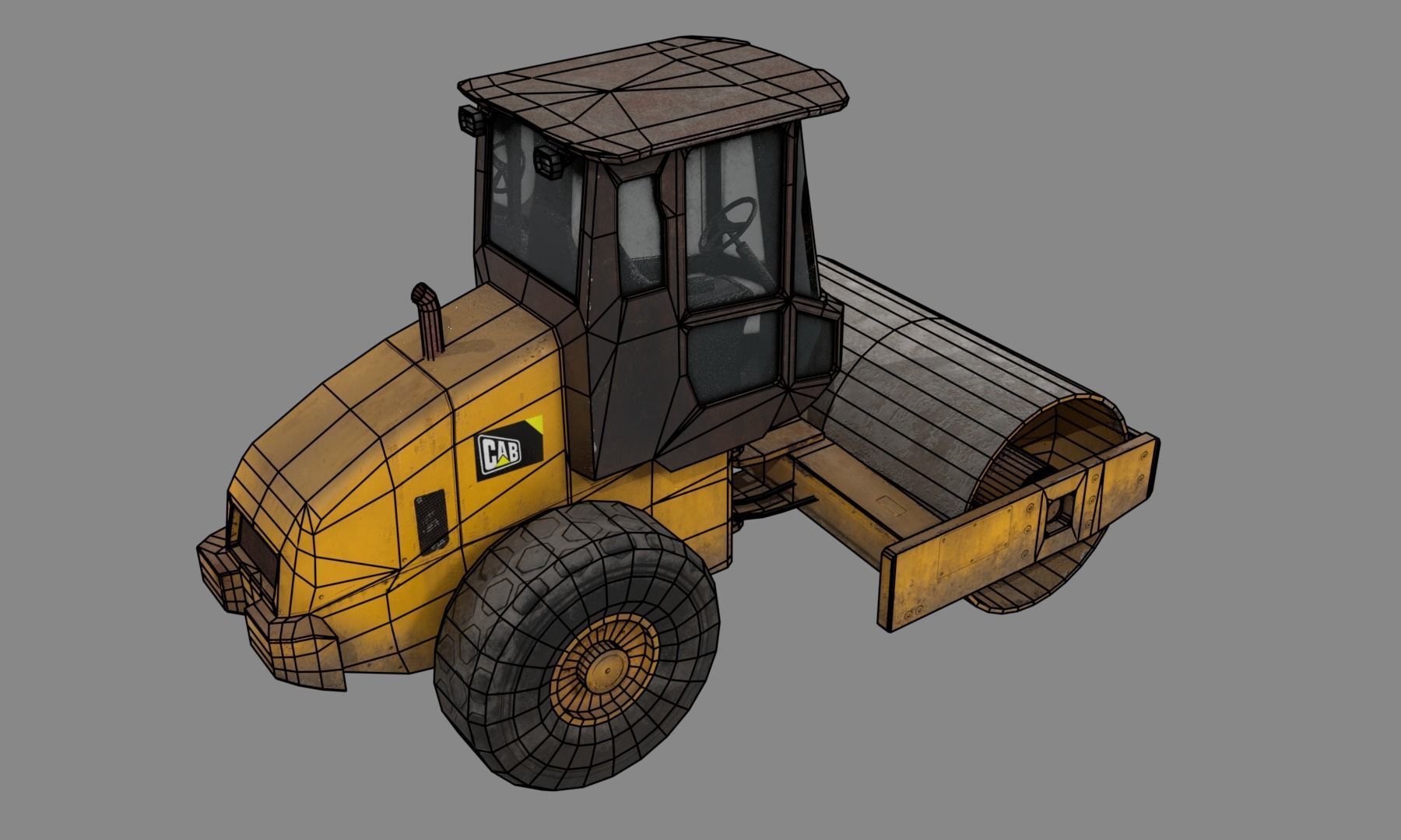 Construction Vehicle pack Low-poly 3D model_29