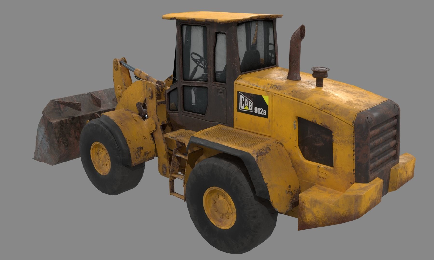 Construction Vehicle pack Low-poly 3D model_8