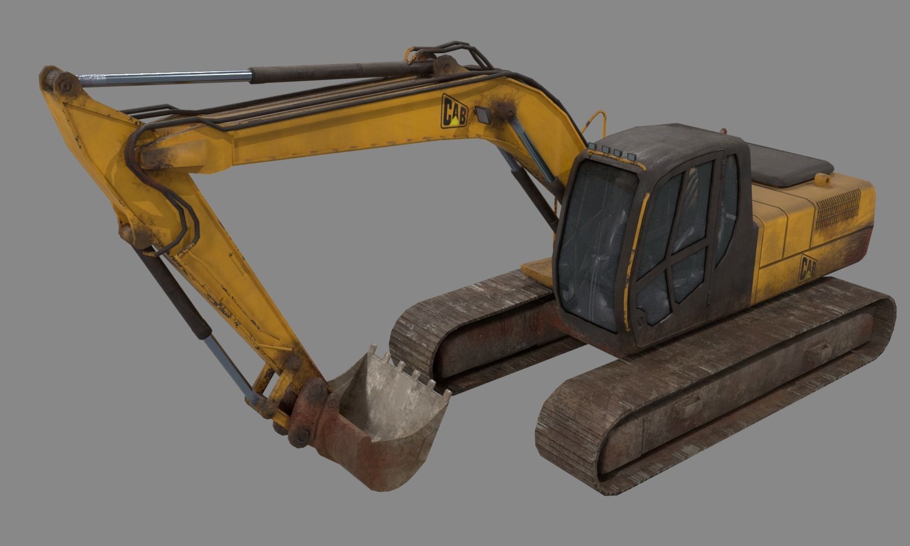 Construction Vehicle pack Low-poly 3D model_11