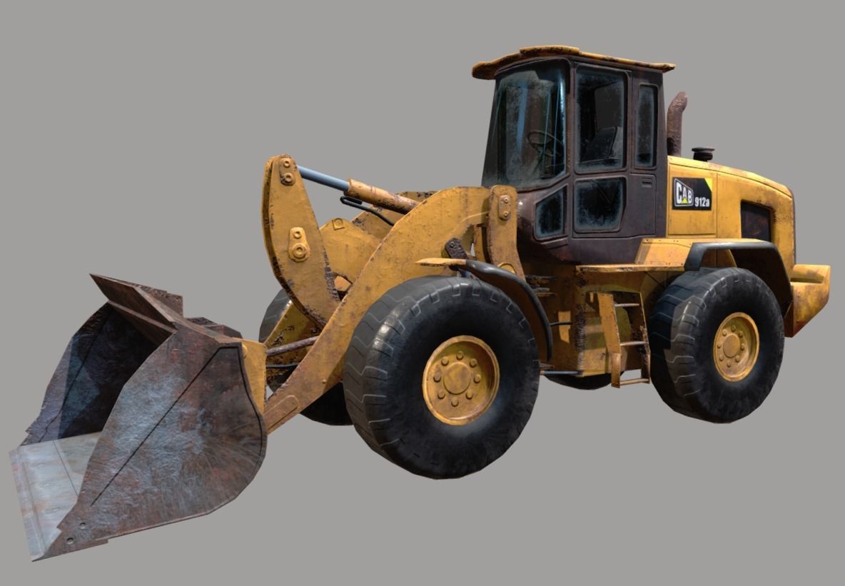 Construction Vehicle pack Low-poly 3D model_32